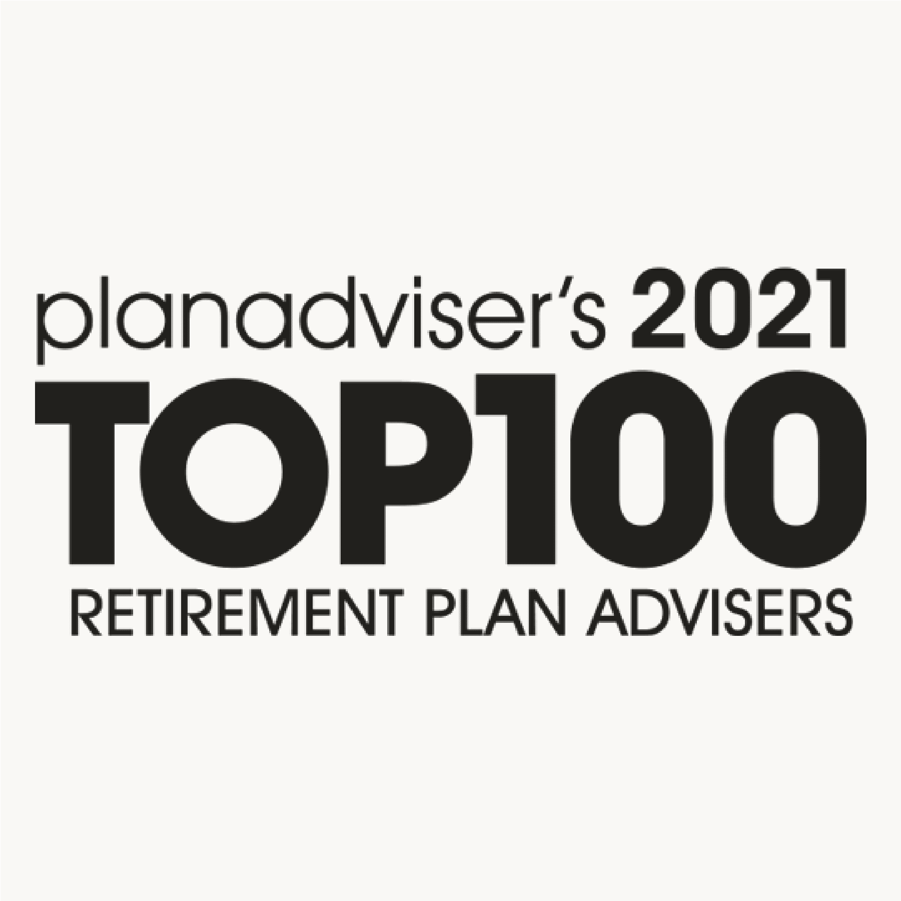 PlanAdvisor Top 100 Retirement Plan Advisers - 2021