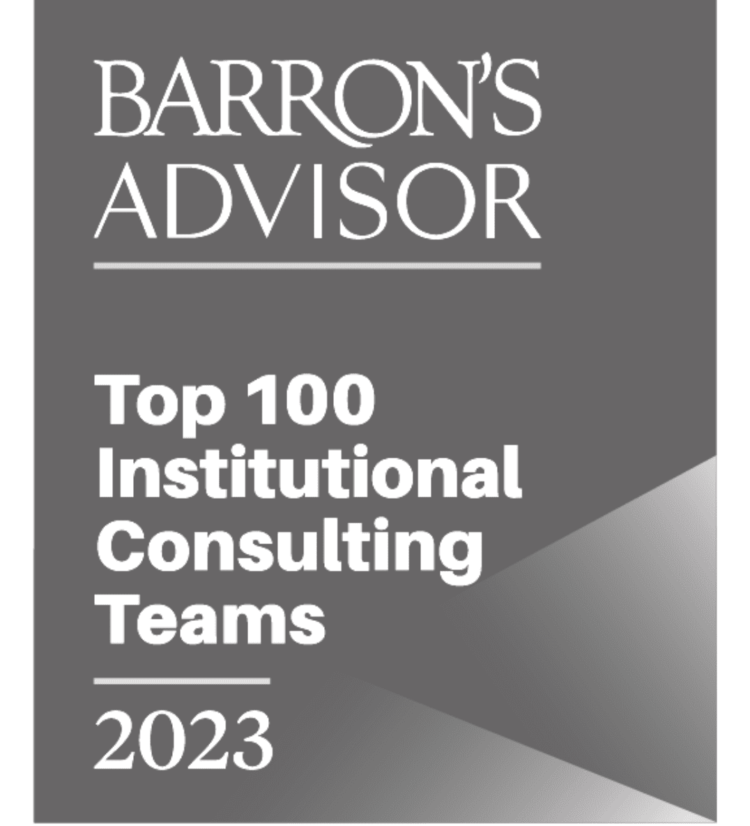 Barron's Advisor Top 100 Institutional Consulting teams