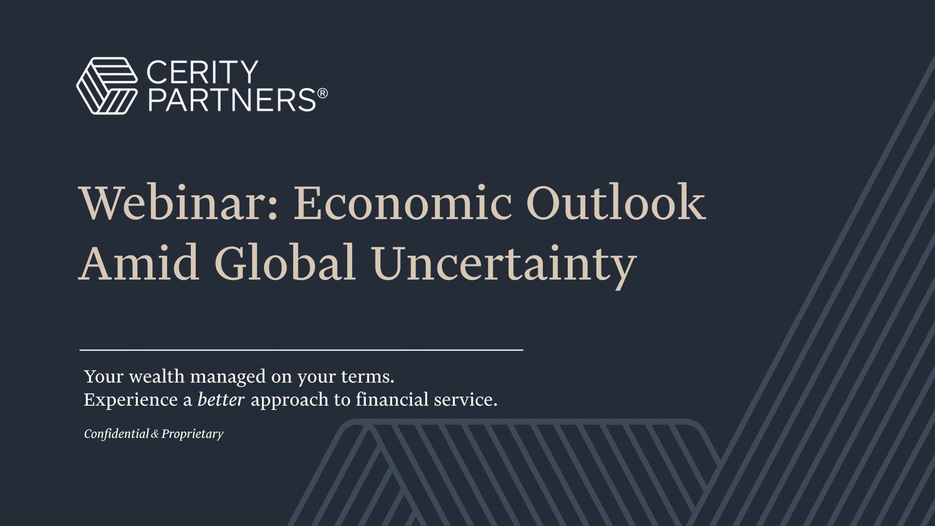 Webinar Recording: Economic Outlook Amid Global Uncertainty