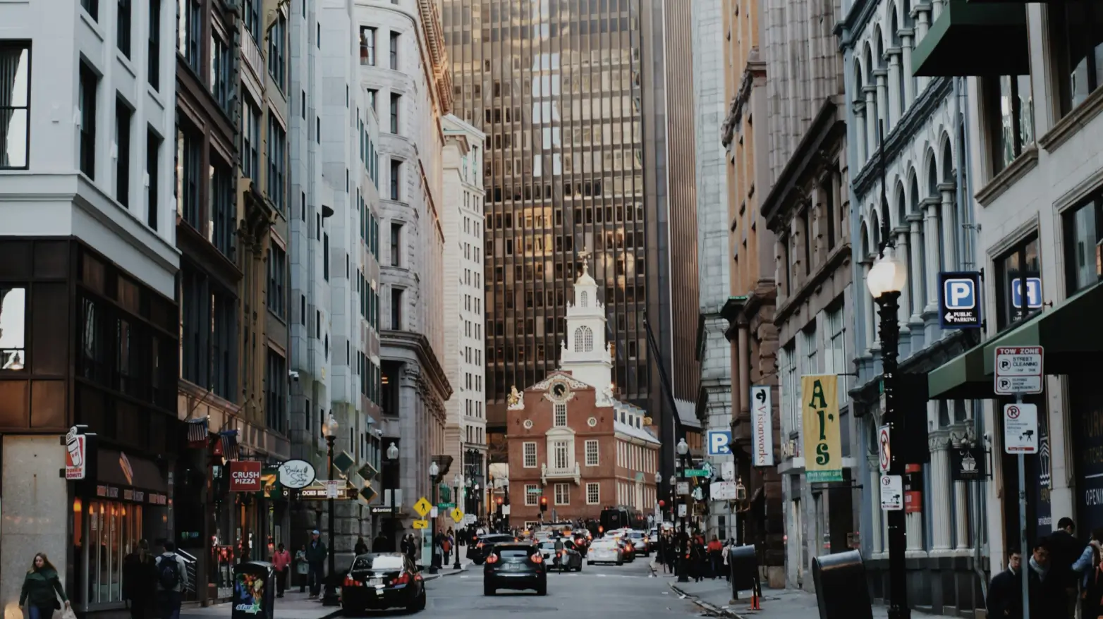 Photo of the city of Boston (State Street)