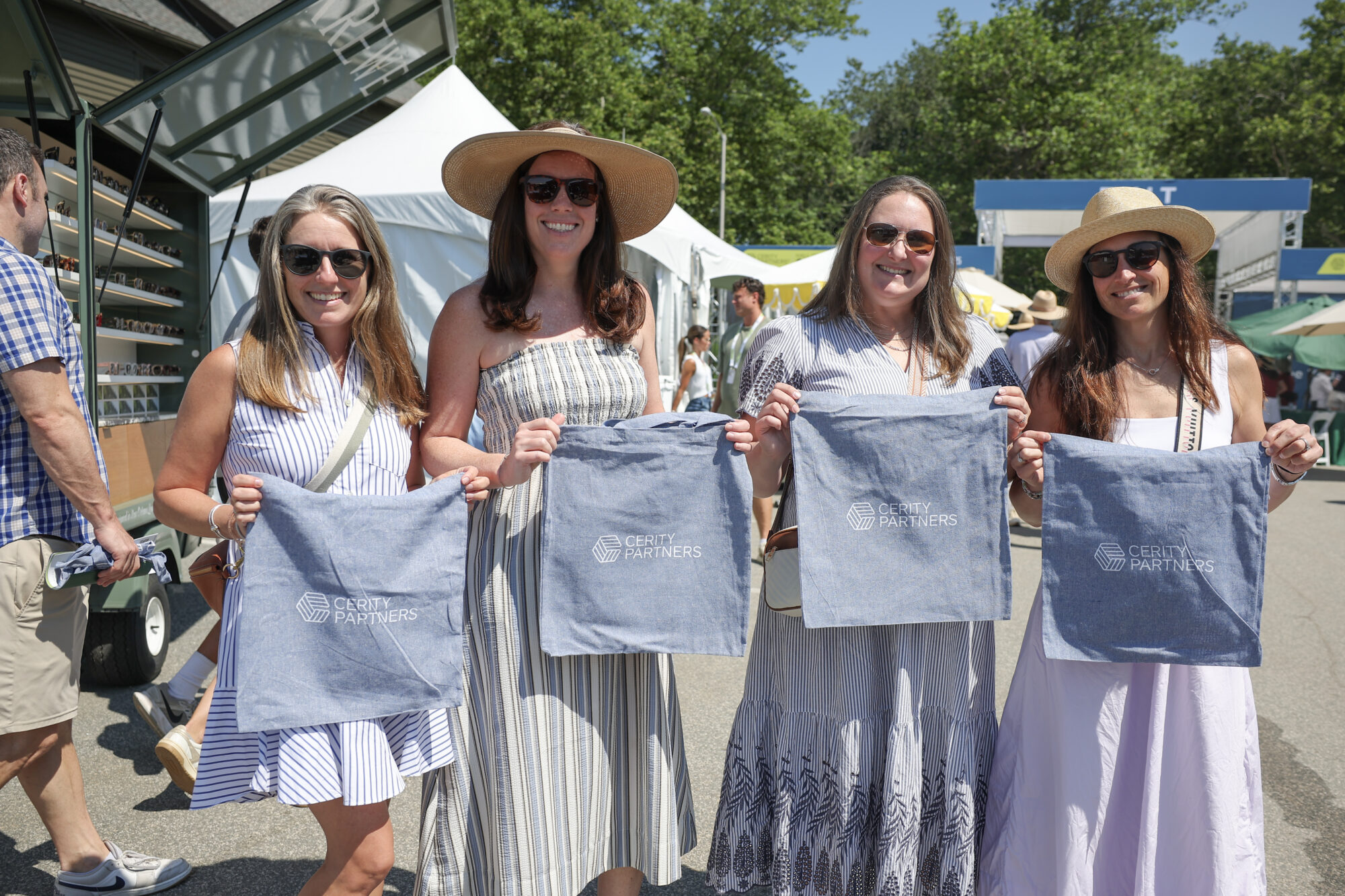 Fans holding tote bags at the 2026 Cerity Partners Hall of Fame Open